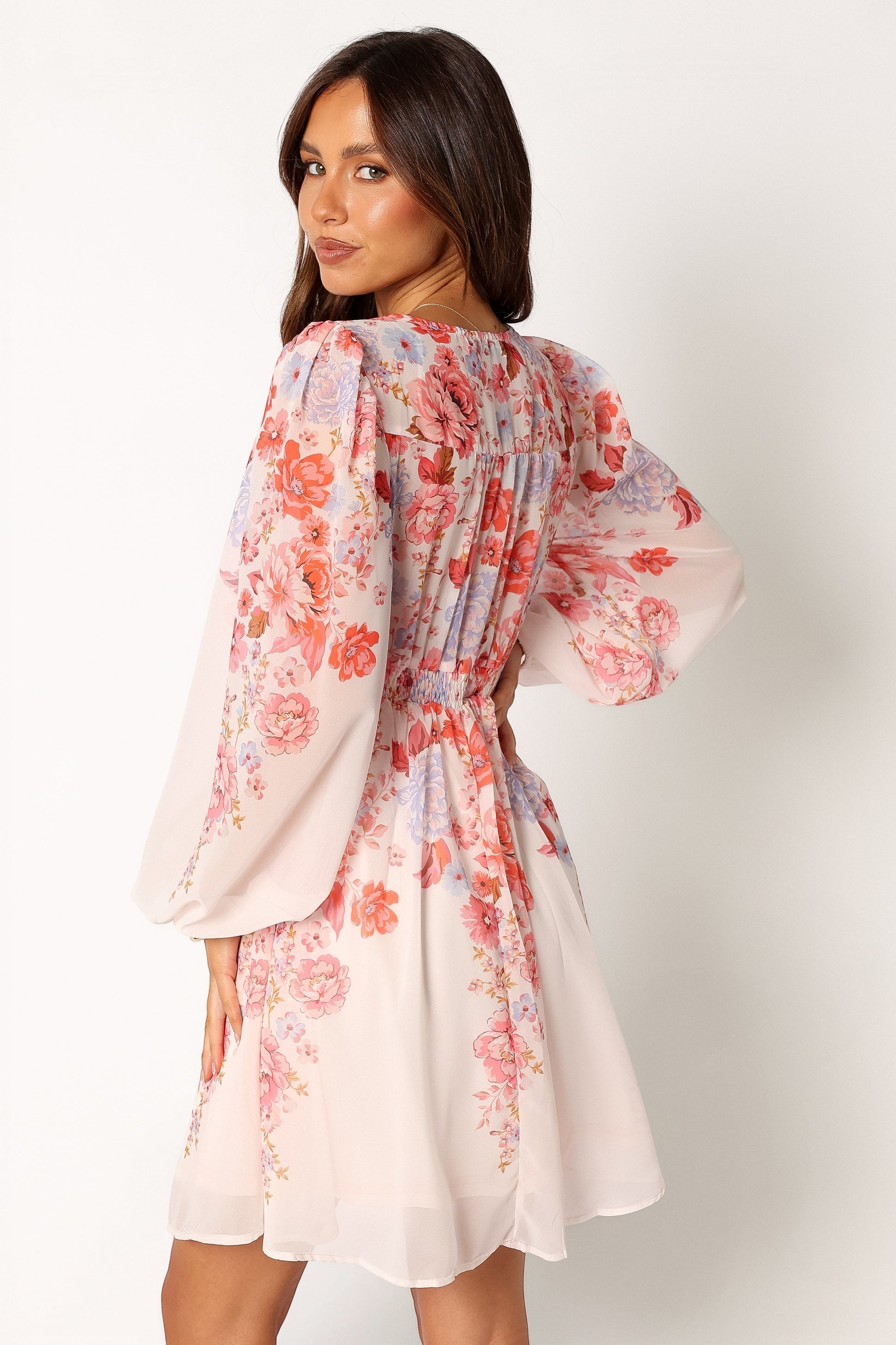 Robe de cocktail courte – Imprimé floral - vue 3 - Valerelle