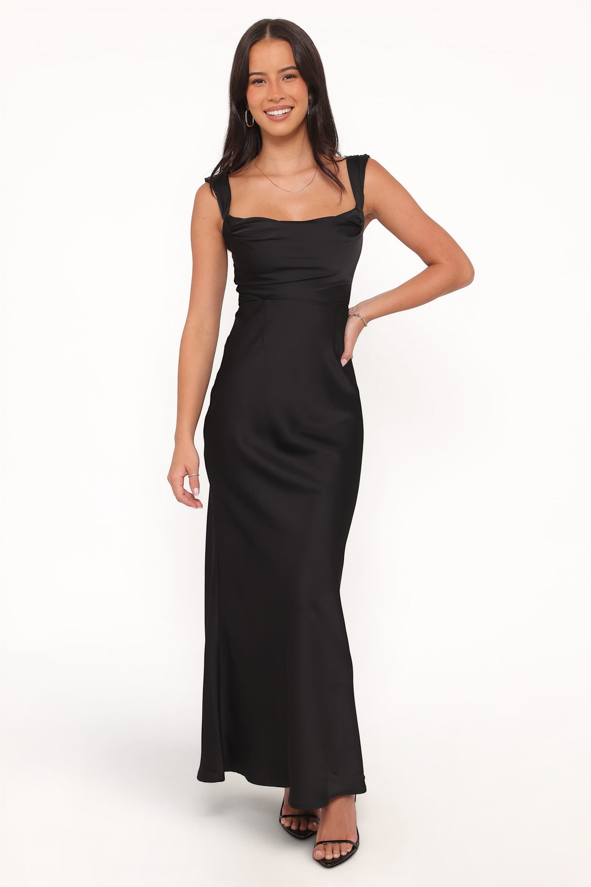 Robe de cocktail longue – Noir - vue 2 - Valerelle