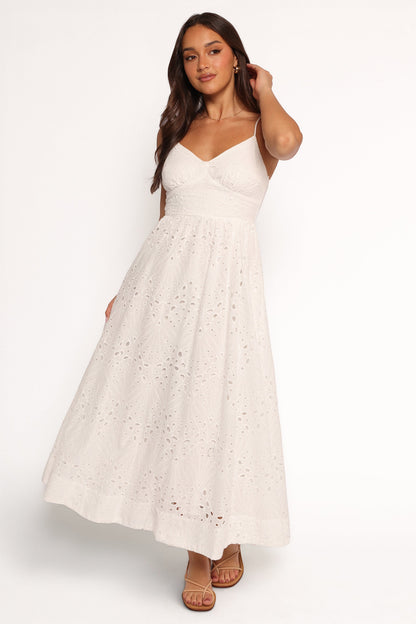 Robe de cocktail midi – Blanc - vue 2 - Valerelle