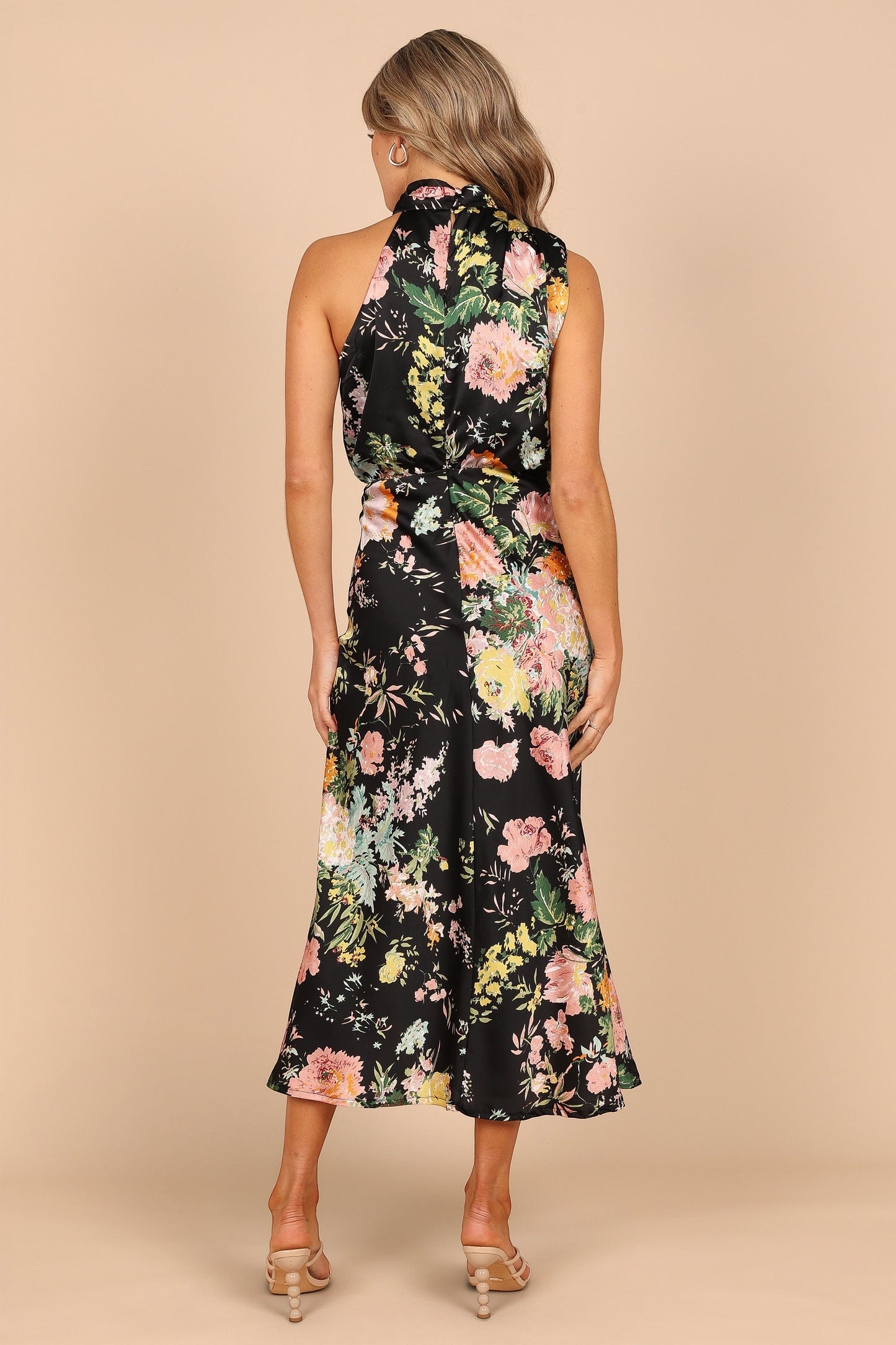 Robe de cocktail midi col licou – Imprimé floral - vue 3 - Valerelle