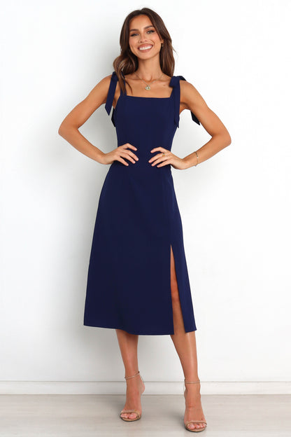 Robe de cocktail midi – Bleu nuit - Valerelle