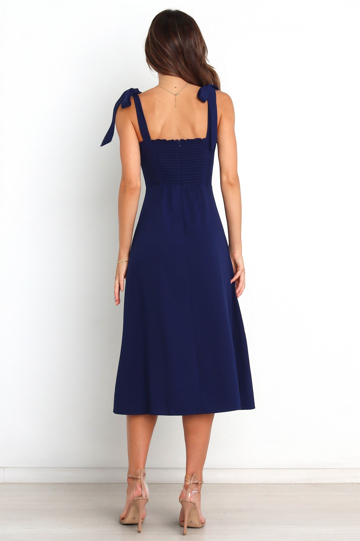 Robe de cocktail midi – Bleu nuit - vue 2 - Valerelle