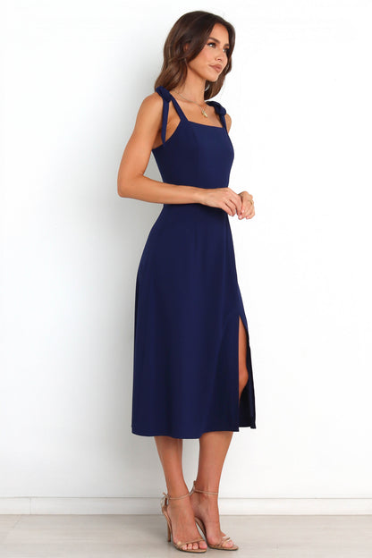 Robe de cocktail midi – Bleu nuit - vue 4 - Valerelle