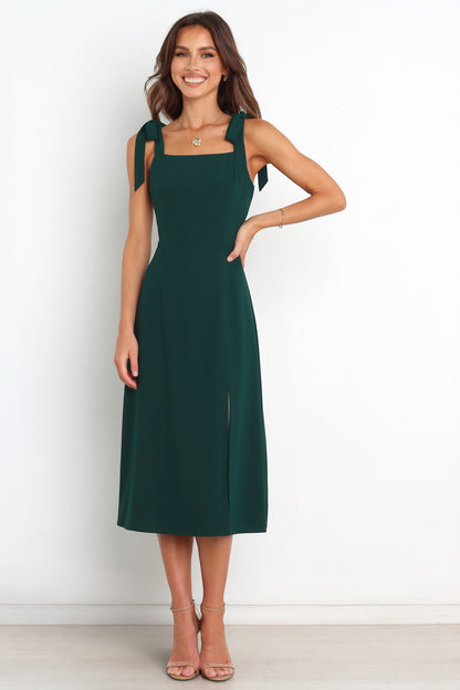 Robe de cocktail midi – Vert émeraude - vue 2 - Valerelle