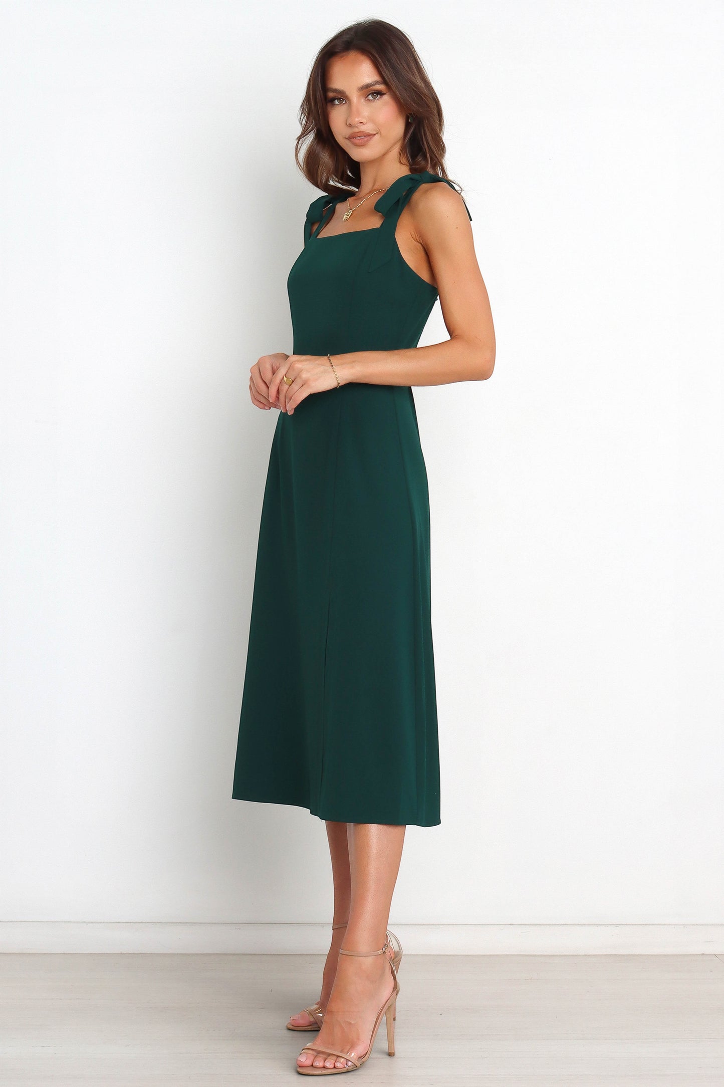 Robe de cocktail midi – Vert émeraude - vue 4 - Valerelle
