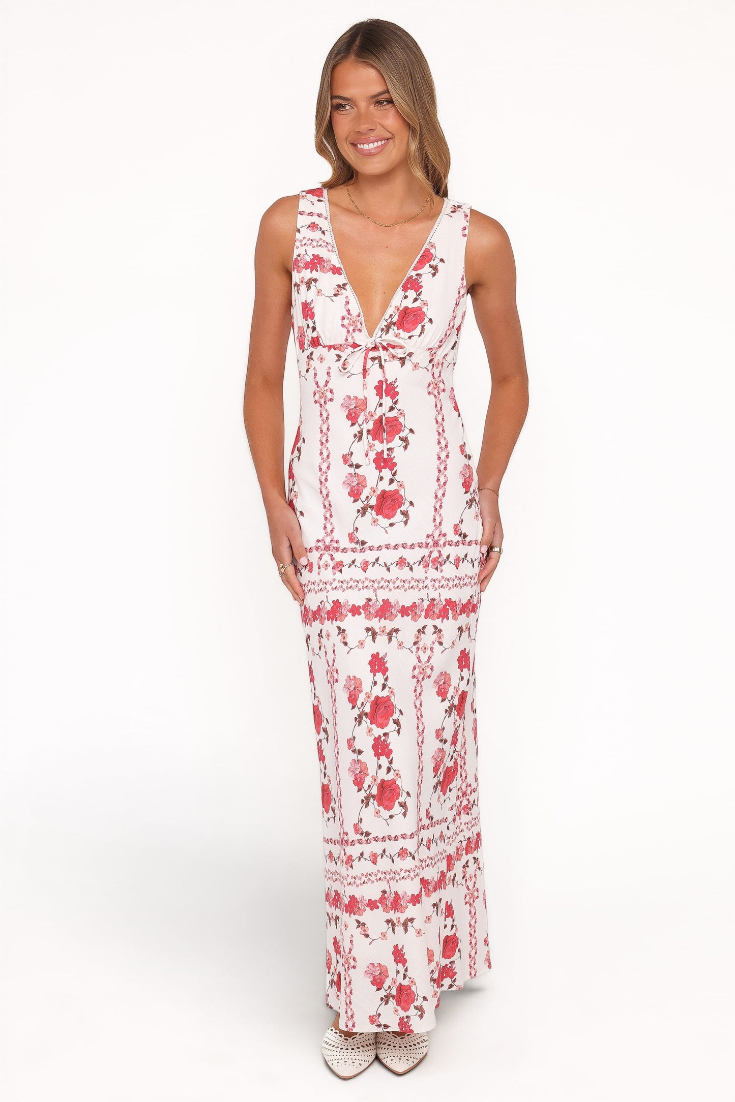 Robe de demoiselle d'honneur longue – Rose - vue 2 - Valerelle