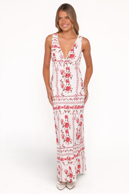 Robe de demoiselle d'honneur longue – Rose - vue 2 - Valerelle