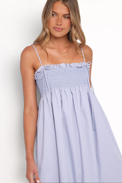 Robe de demoiselle d'honneur longue – Bleu - vue 3 - Valerelle