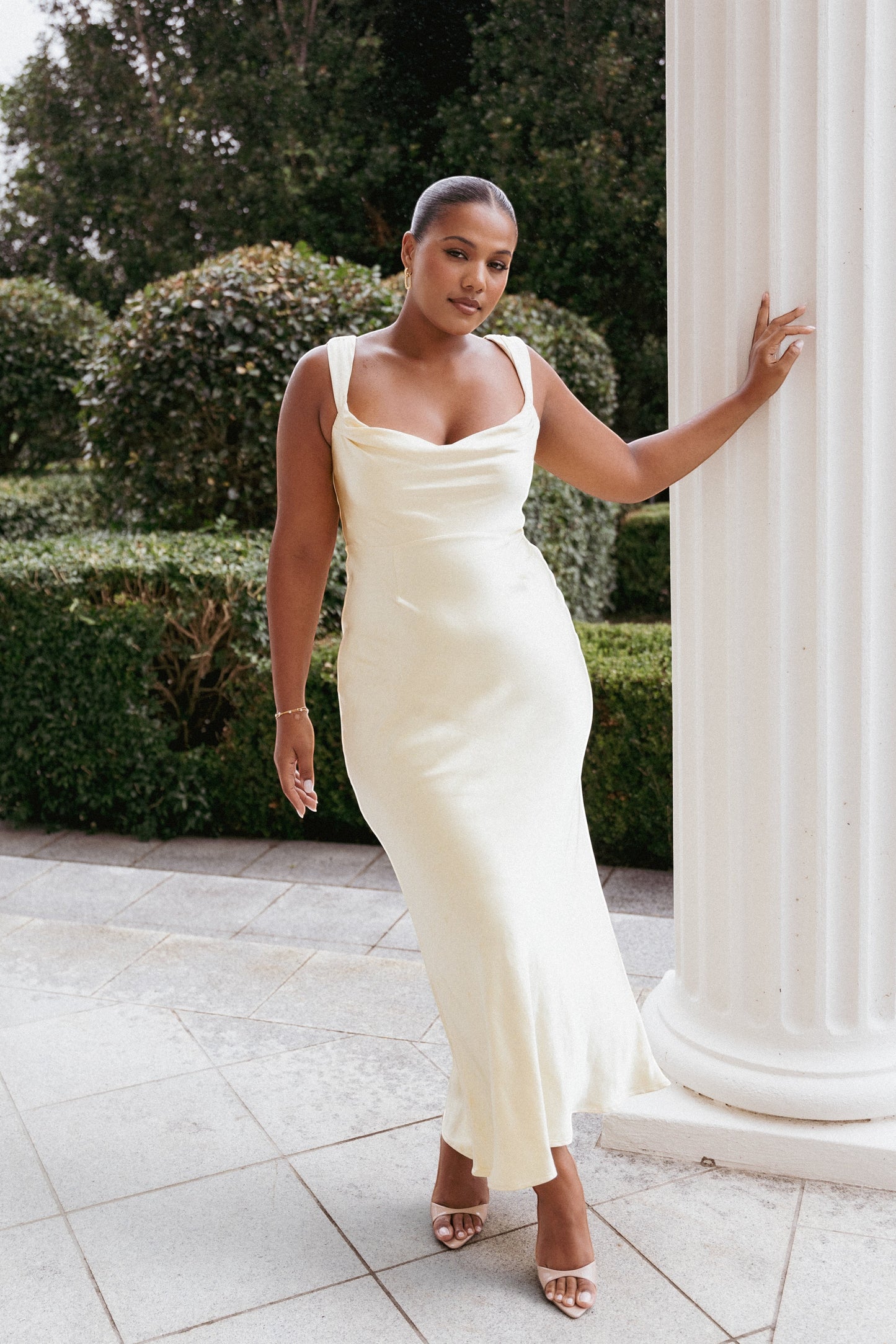 Robe de demoiselle d'honneur longue – Citron - Valerelle