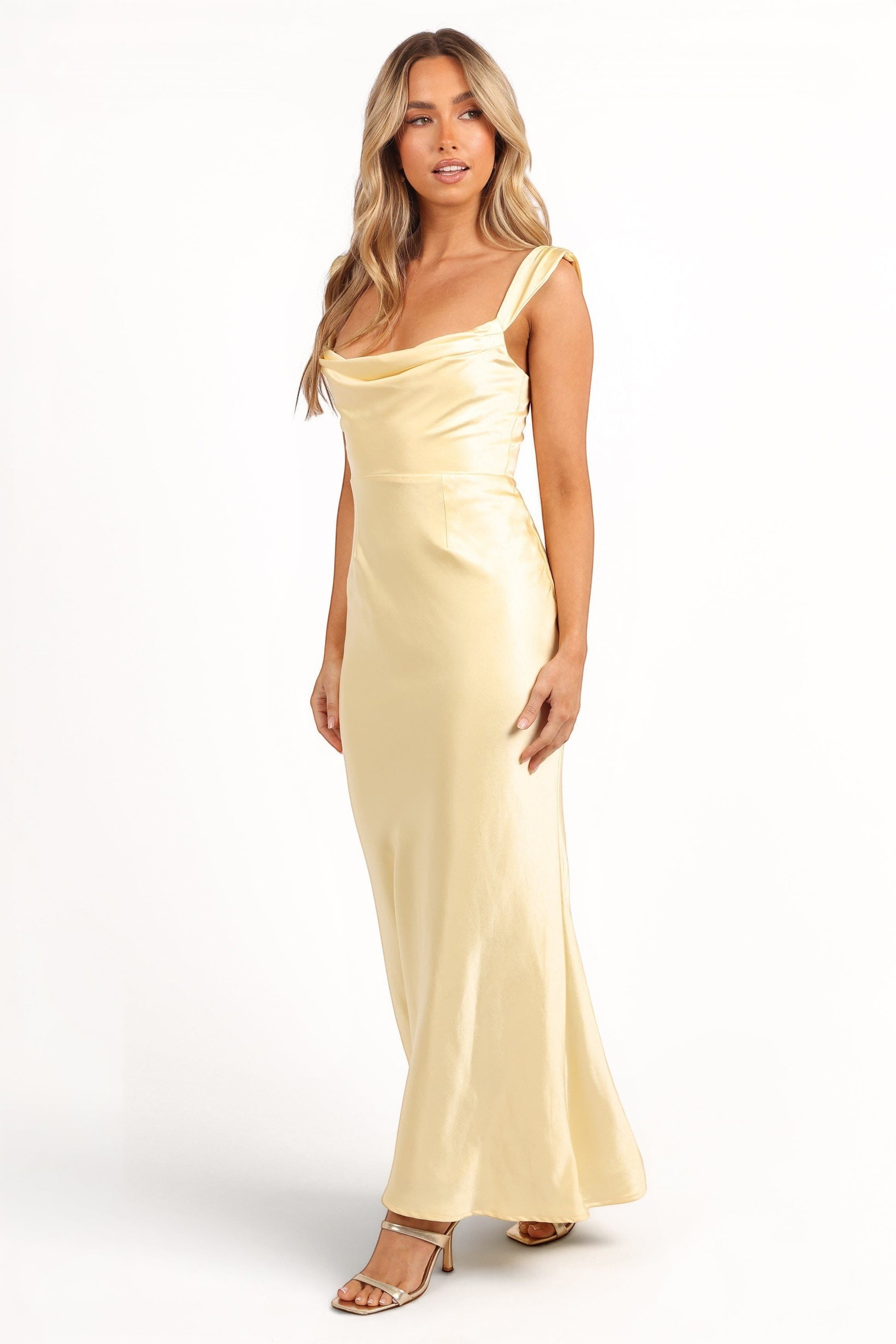 Robe de demoiselle d'honneur longue – Citron - vue 4 - Valerelle
