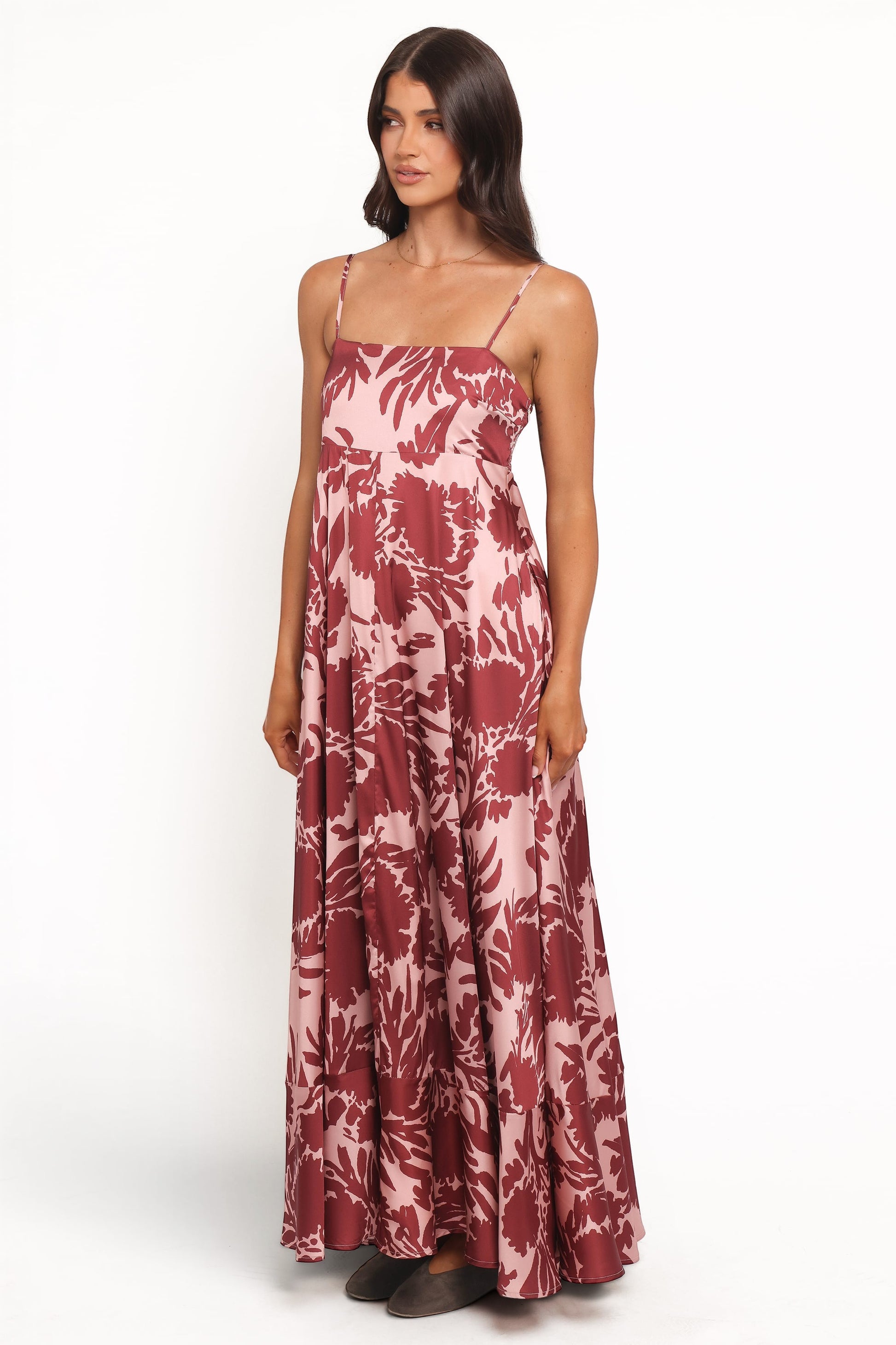 Robe de demoiselle d'honneur longue – Bordeaux - vue 4 - Valerelle