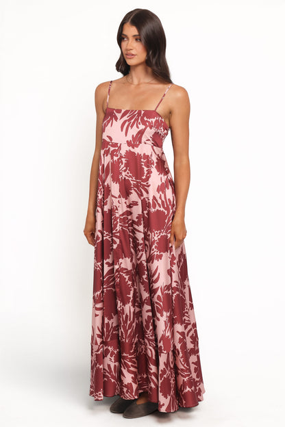 Robe de demoiselle d'honneur longue – Bordeaux - vue 4 - Valerelle