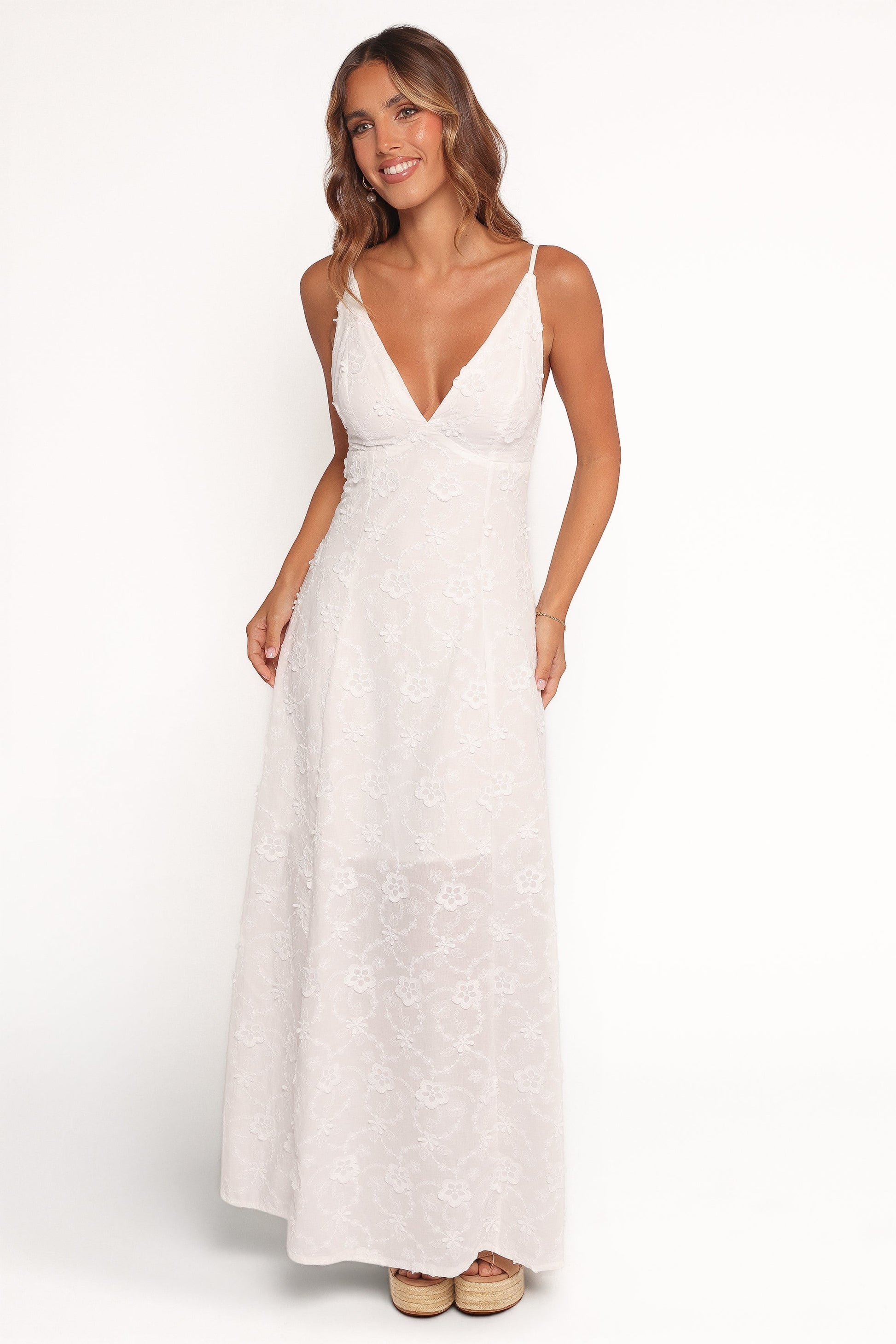 Robe de demoiselle d'honneur longue – Blanc - Valerelle