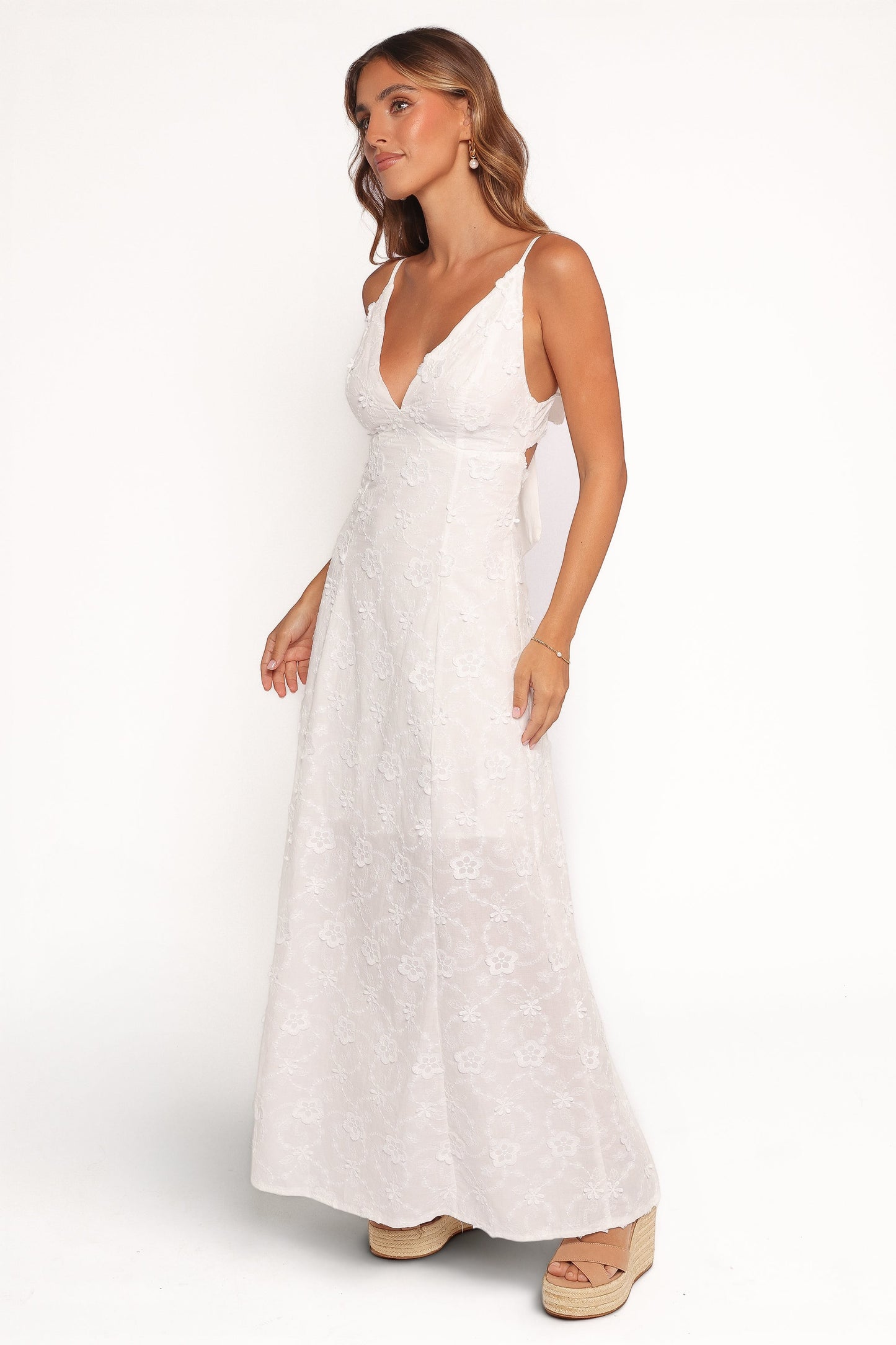 Robe de demoiselle d'honneur longue – Blanc - vue 4 - Valerelle