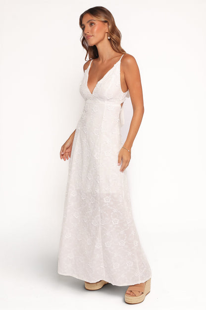 Robe de demoiselle d'honneur longue – Blanc - vue 4 - Valerelle