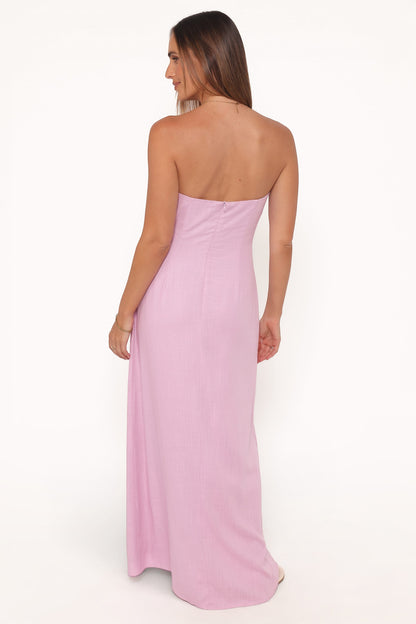 Robe de demoiselle d'honneur longue bustier – Lavande - vue 4 - Valerelle