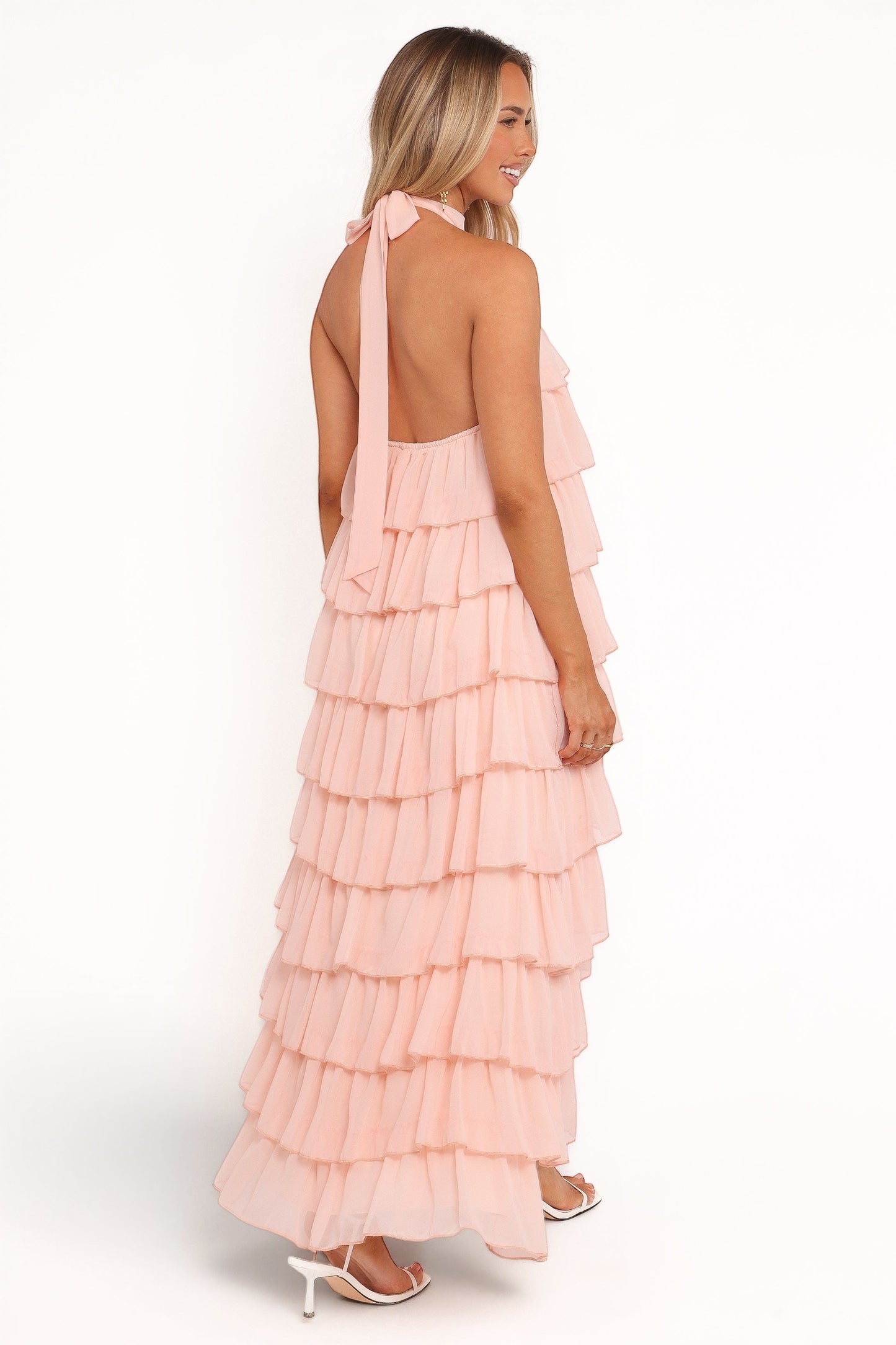 Robe d'invitée de mariage longue – Rose - vue 4 - Valerelle