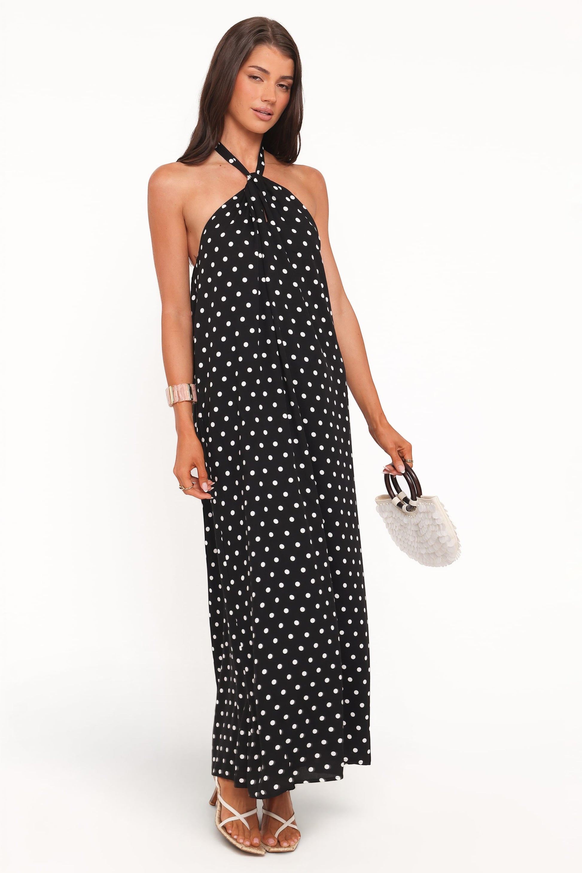Robe d'invitée de mariage longue – Noir - vue 2 - Valerelle