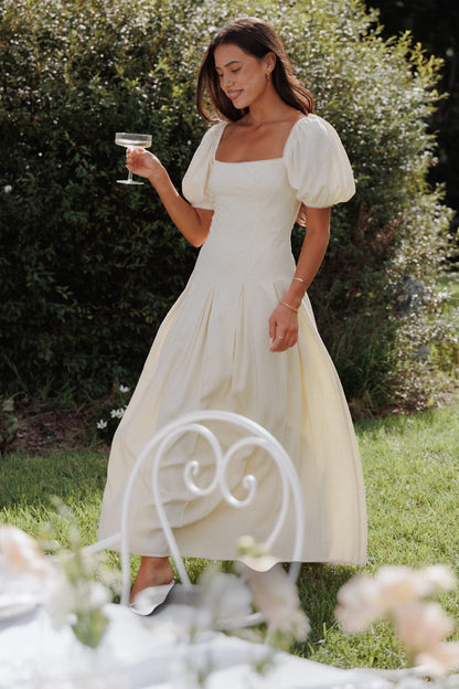 Robe d'invitée de mariage longue – Jaune - Valerelle