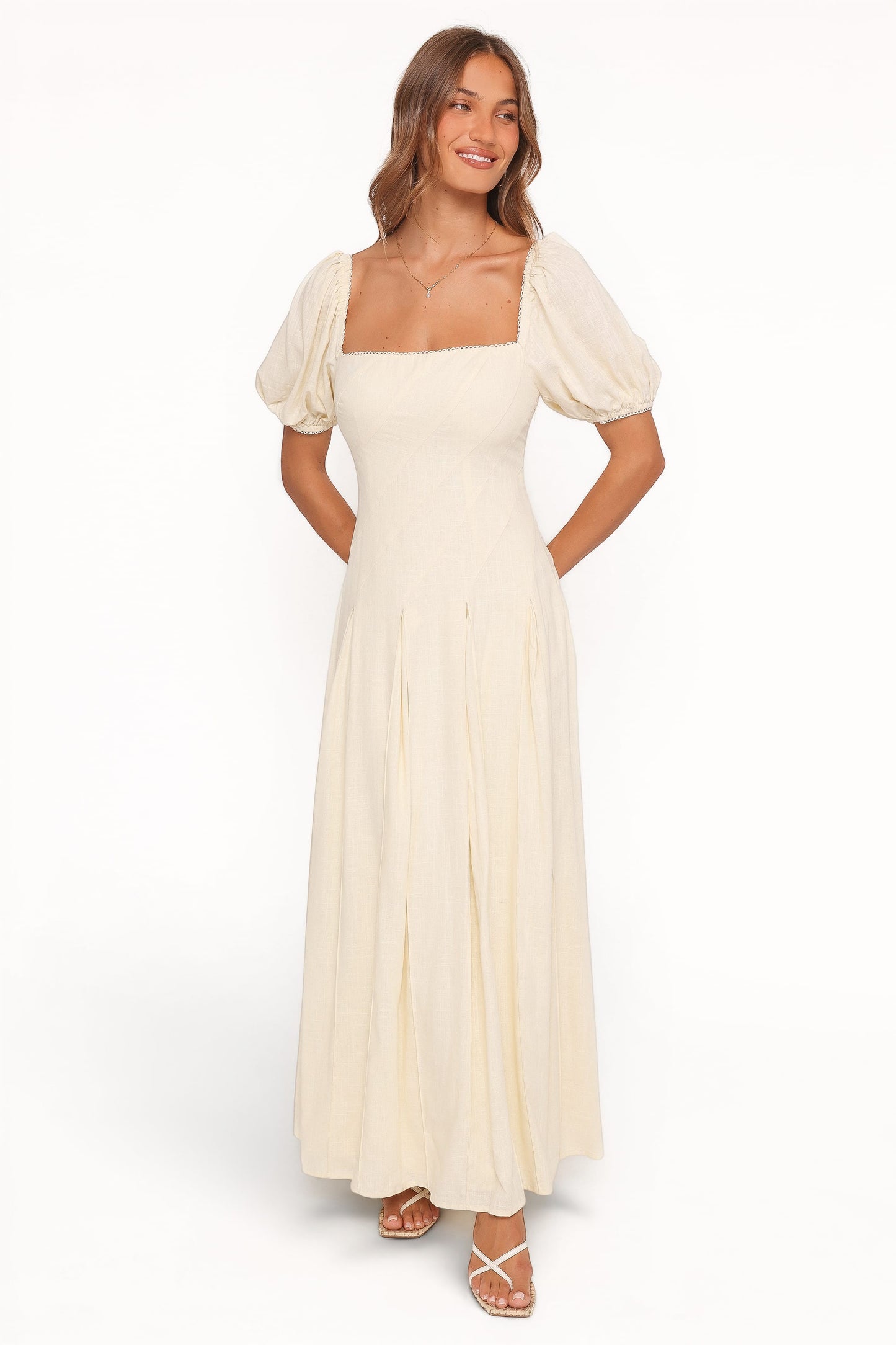 Robe d'invitée de mariage longue – Jaune - vue 2 - Valerelle