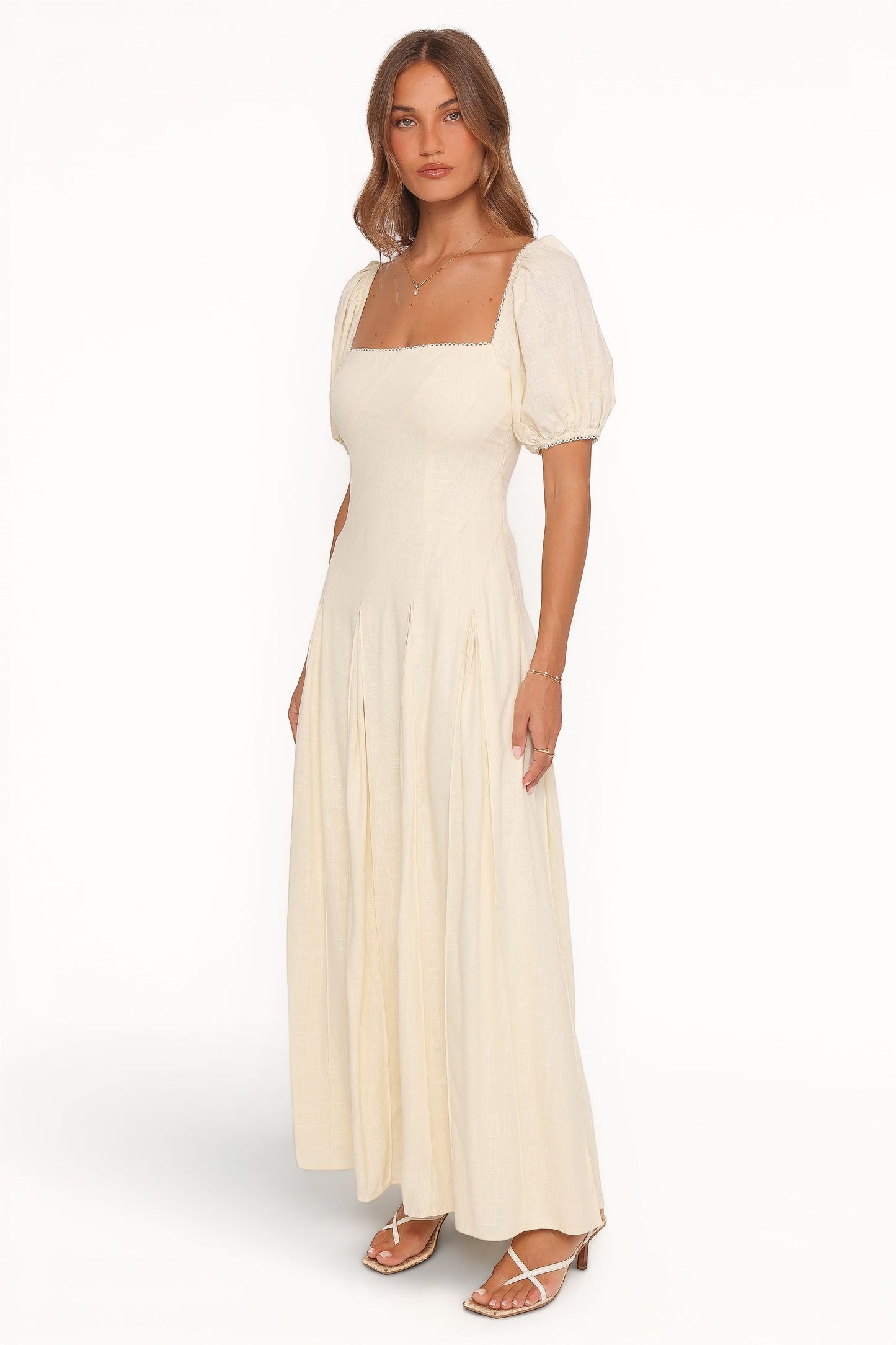 Robe d'invitée de mariage longue – Jaune - vue 4 - Valerelle