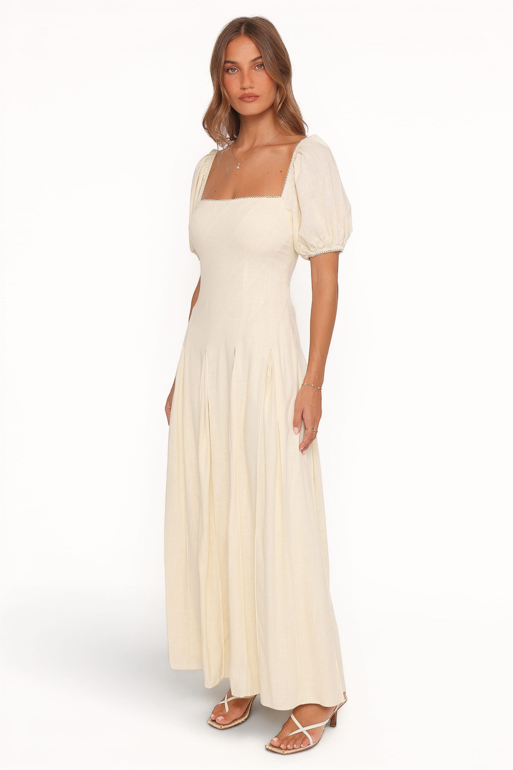 Robe d'invitée de mariage longue – Jaune - vue 4 - Valerelle