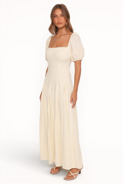 Robe d'invitée de mariage longue – Jaune - vue 4 - Valerelle