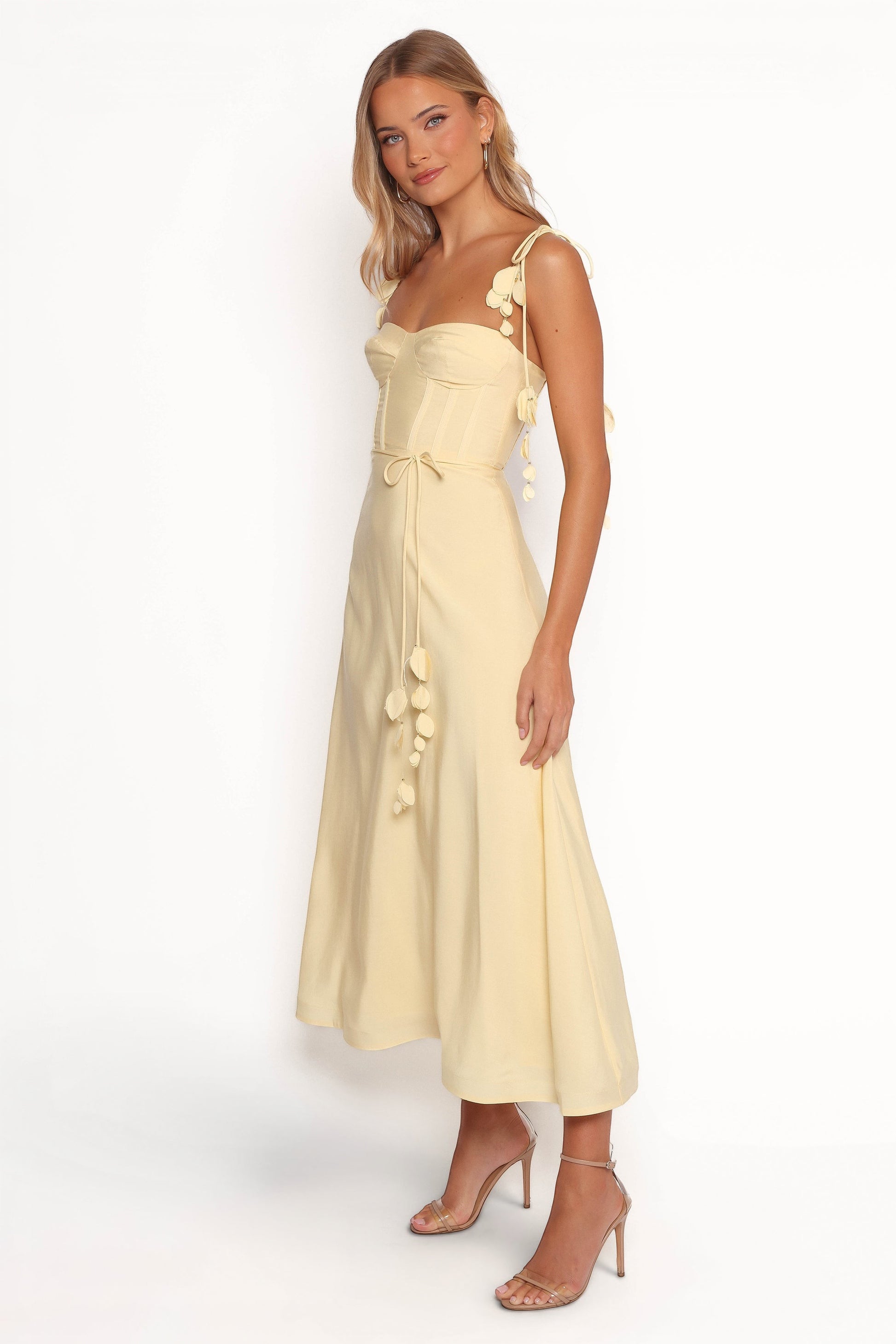 Robe d'invitée de mariage midi – Jaune - vue 4 - Valerelle