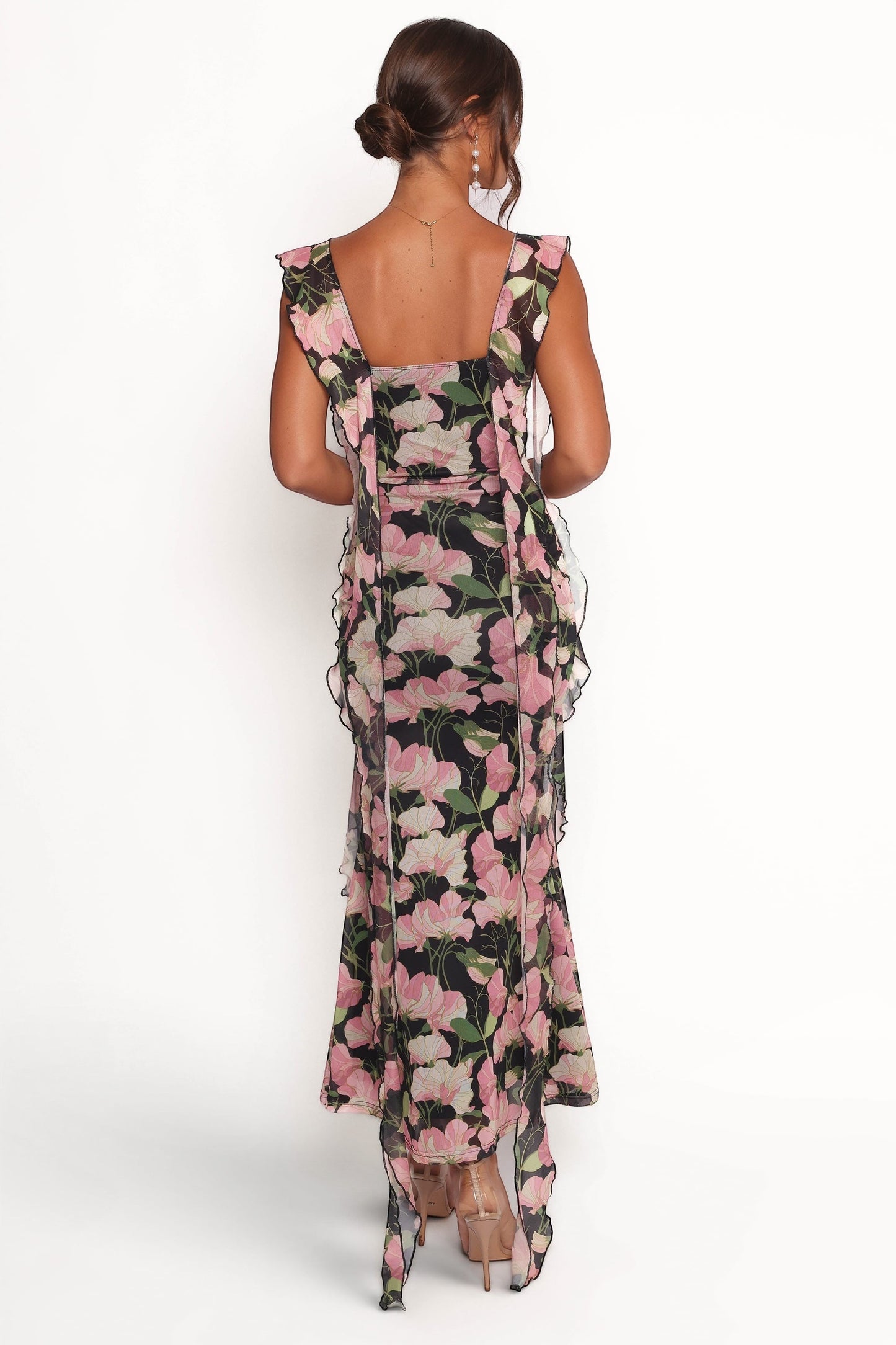 Robe d'invitée de mariage longue – Imprimé floral - vue 4 - Valerelle