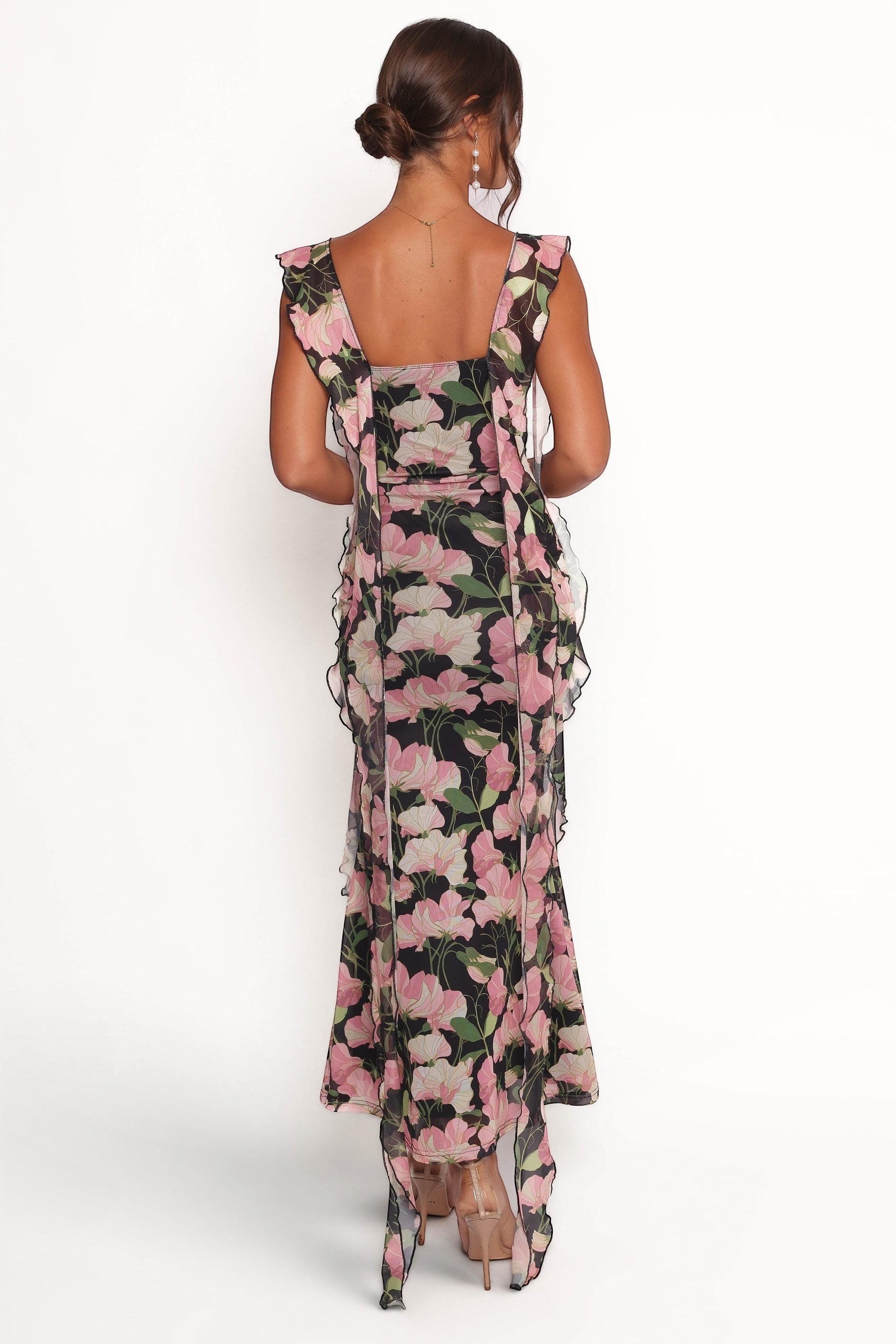 Robe d'invitée de mariage longue – Imprimé floral - vue 4 - Valerelle