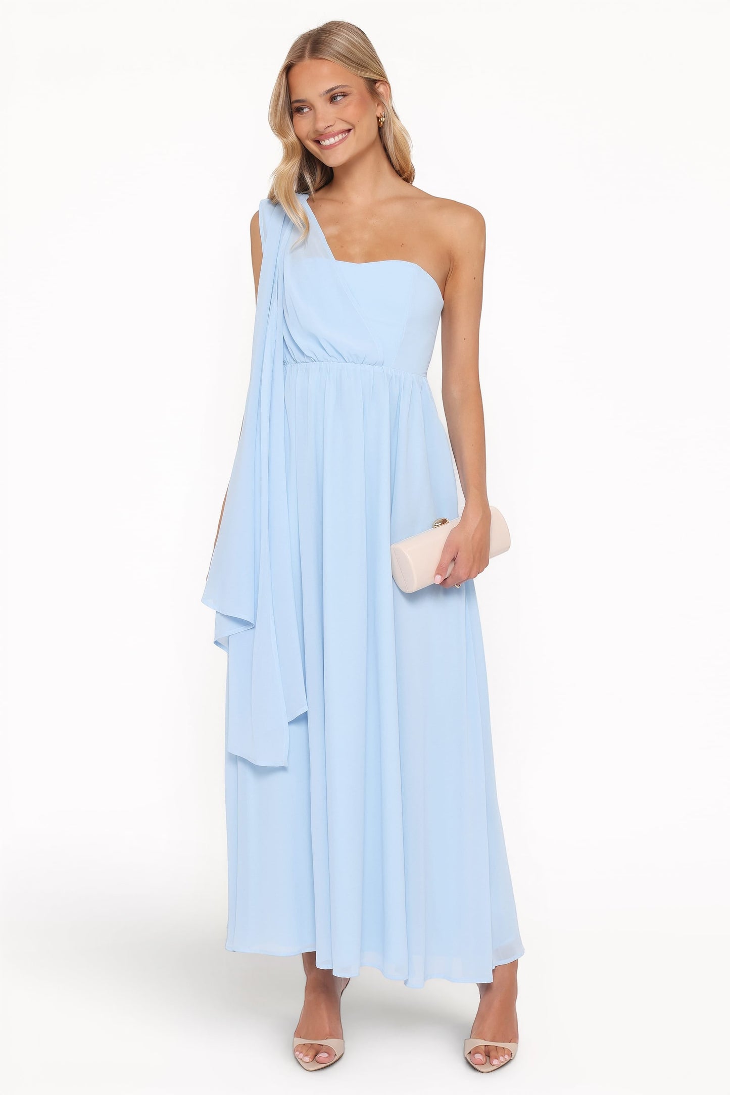 Robe d'invitée de mariage longue – Bleu - vue 2 - Valerelle