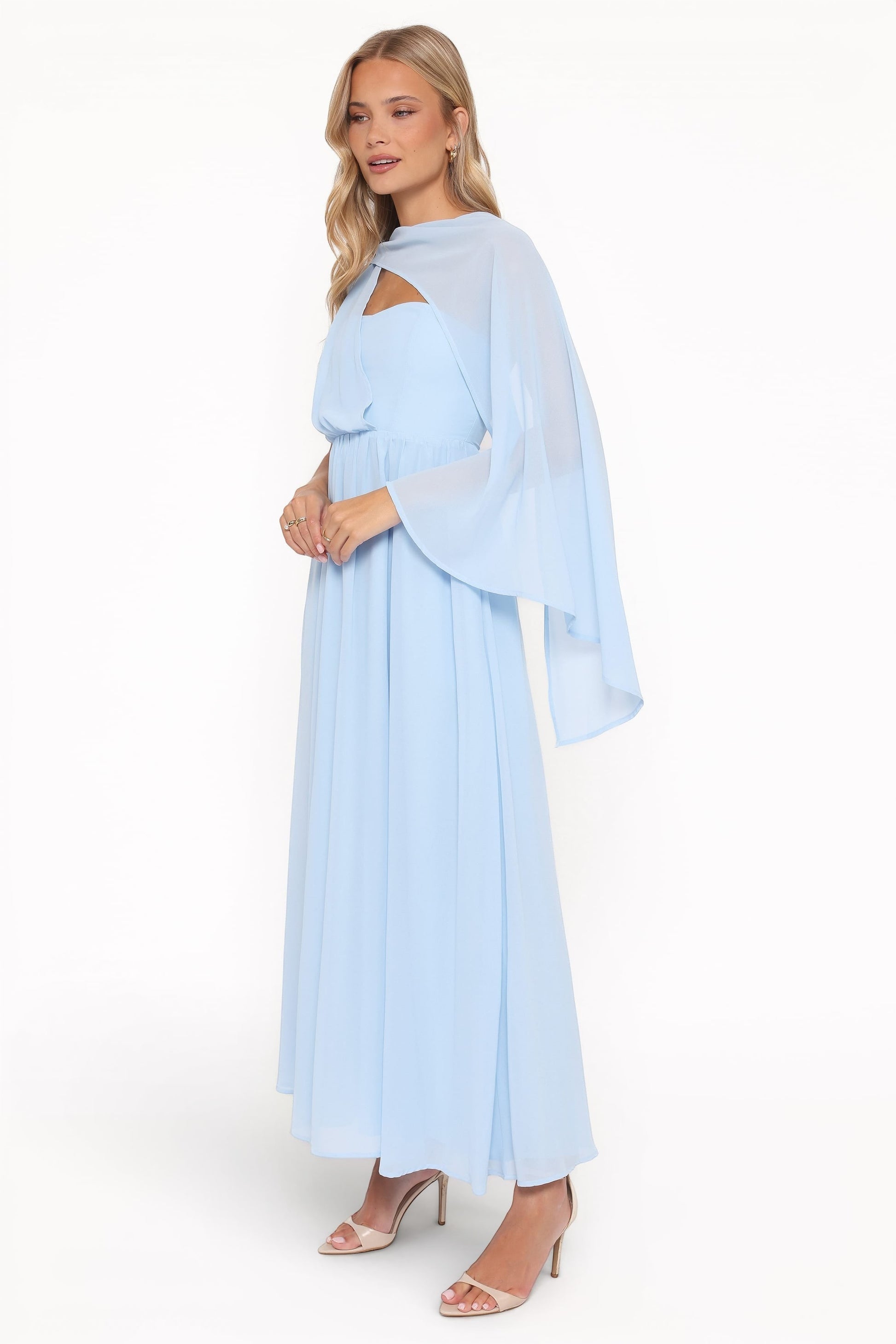Robe d'invitée de mariage longue – Bleu - vue 4 - Valerelle