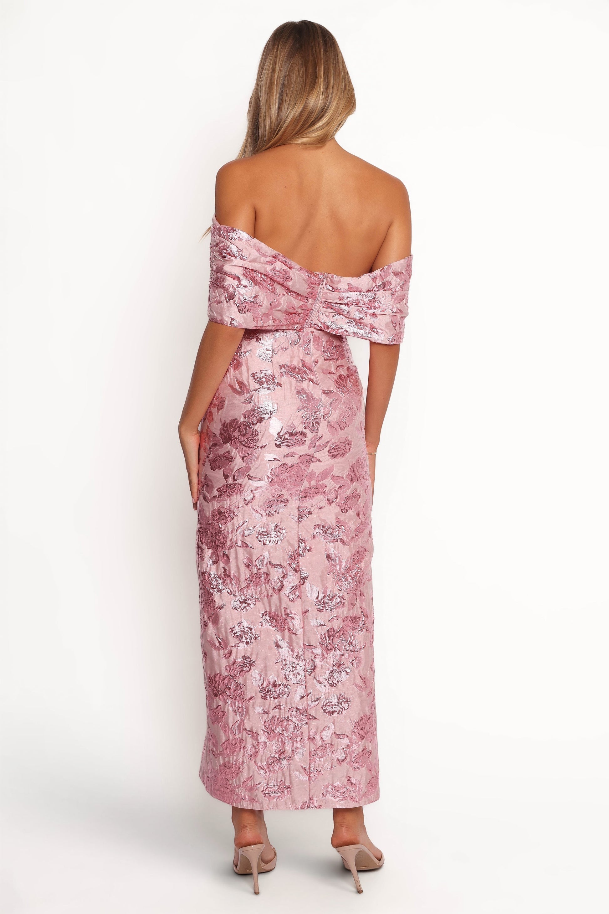 Robe d'invitée de mariage longue – Rose - vue 4 - Valerelle