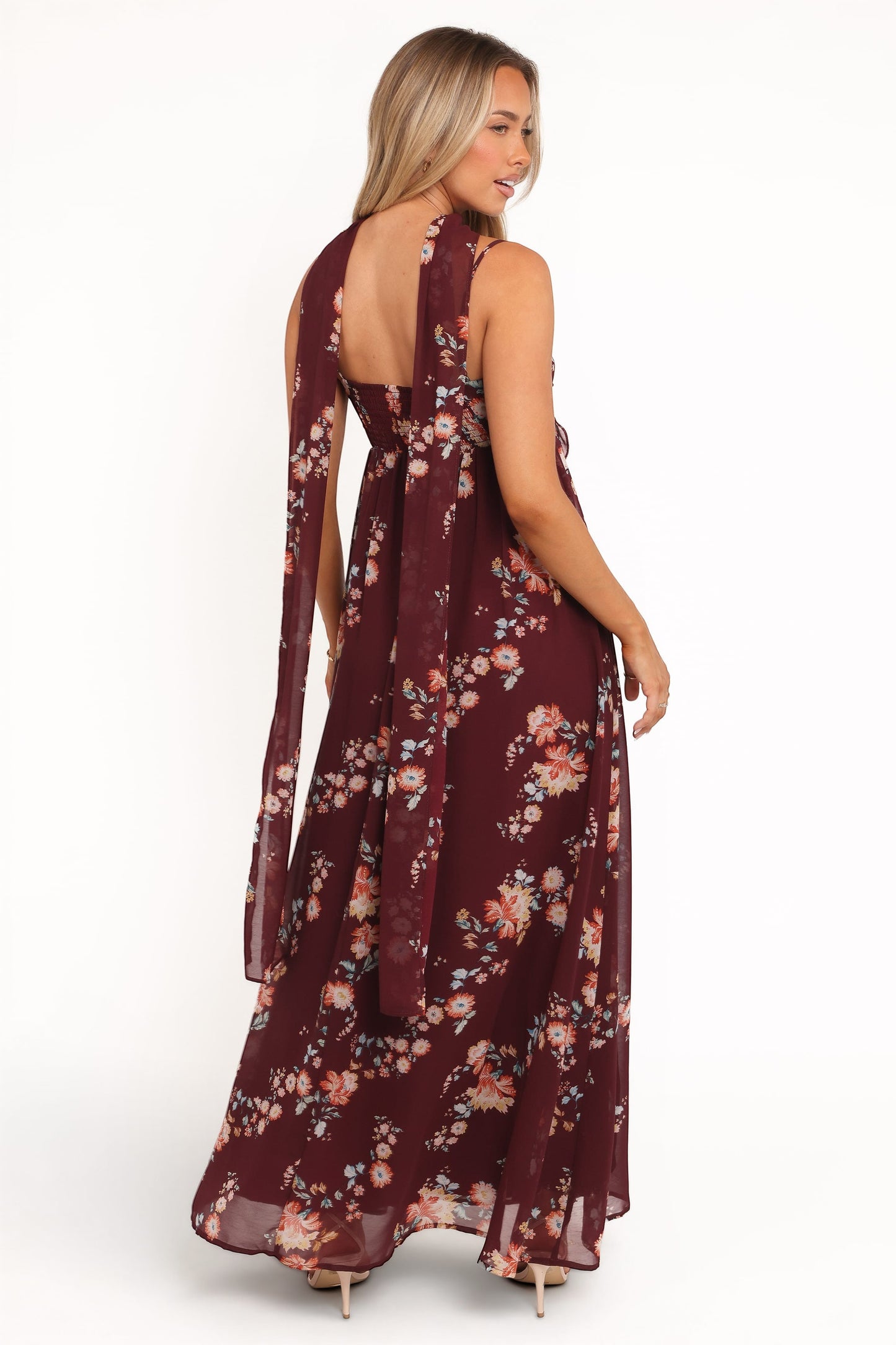 Robe de soirée longue – Imprimé floral - vue 3 - Valerelle