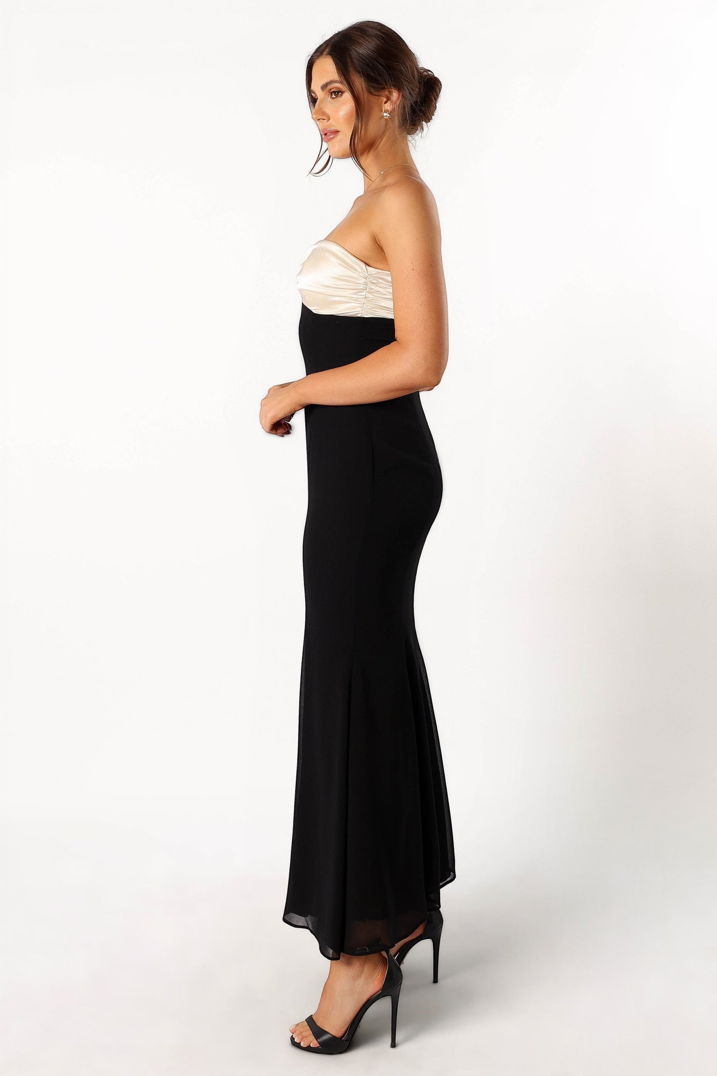 Robe de soirée longue bustier – Noir - vue 4 - Valerelle