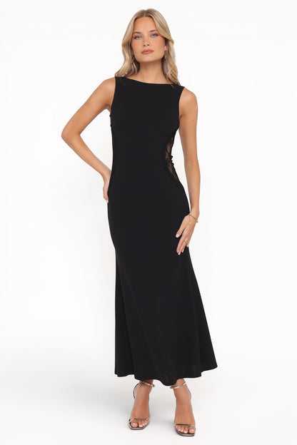 Robe de soirée longue – Noir - vue 2 - Valerelle