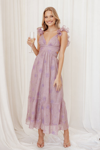 Robe de soirée longue – Lilas - vue 2 - Valerelle